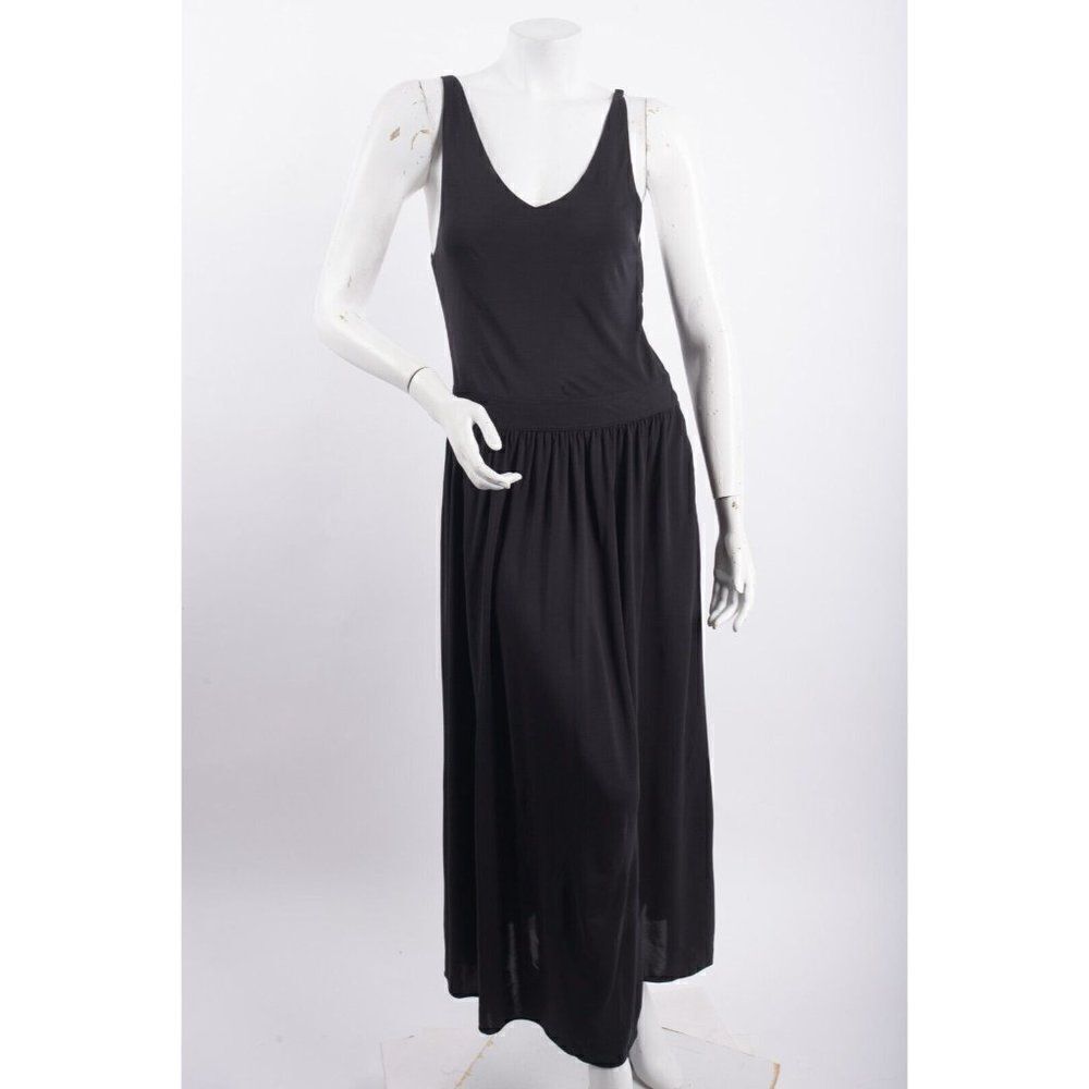 Rag & Bone Womans Dancer Midi Tank Dress Size M Black V-Neck NWT
